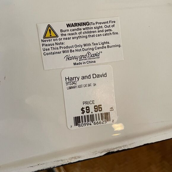 Harry and David Vintage Ghost and Black Cat Large Ceramic Tea Light Candle Boxes - Picture 9 of 13